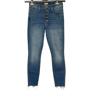 MOTHER The Fly Cut Stunner Ankle Fray Final Frontier High Rise Button Fly NWOT